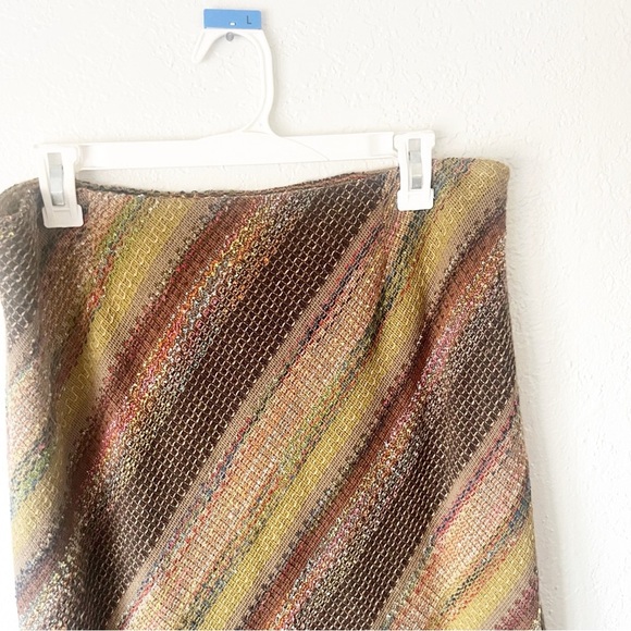 Vintage Skirt Women's 14 Tweed Southwestern Asymmetrical Midi Boho Eclectic - Picture 3 of 7